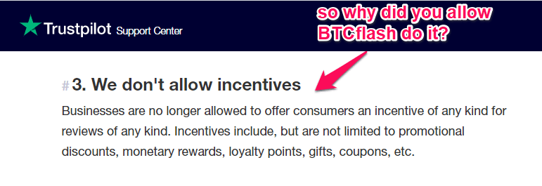 trustpilot incentive