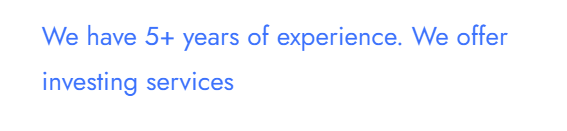 5 years experience