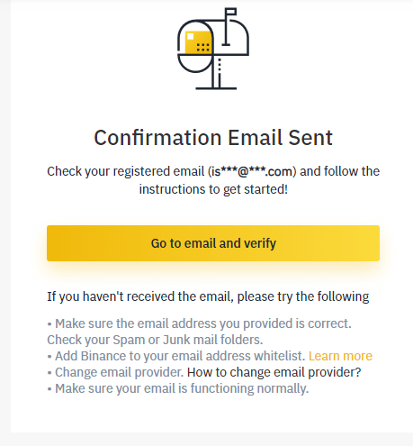 confirmation email